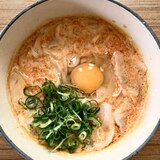 スンドゥブの素で、豚バラ豆乳チゲうどん